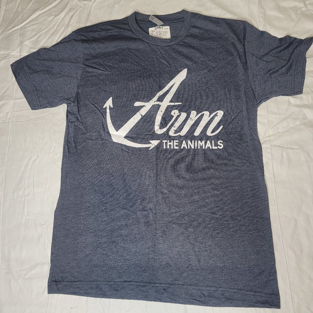 Arm the Animals Heathered Navy Blue Size Medium Tee